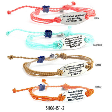 FAIRE - Goodworks Fashion Jewelry Strands of Hope Christian String Inspirational Bracelets